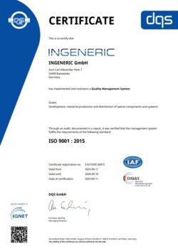 DIN ISO 9001:2015 Certificate