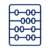 Blue abacus icon symbolizing the scalability of INGENERIC’s micro-optics production range.